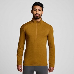 Férfi Saucony Triumph 3D 1/2 Zip Pulóver Barna | HUNGARY NKYBI