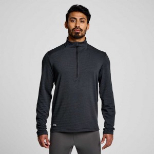 Férfi Saucony Triumph 3D 1/2 Zip Pulóver Fekete | HUNGARY USLCB