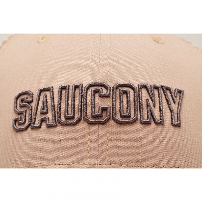 Férfi Saucony Adjustable Snap Back Trucker Sapka Bézs | HUNGARY RXYPA