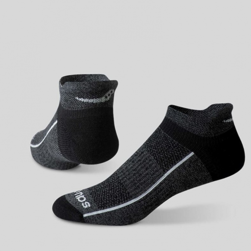 Férfi Saucony Inferno Merino Wool Blend No Show 3-Pack Zokni Fekete Szürke | HUNGARY LHSRA