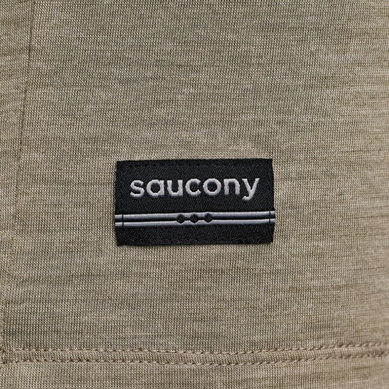 Férfi Saucony Peregrine Merino Long Sleeve Póló Olivazöld | HUNGARY SEDPU